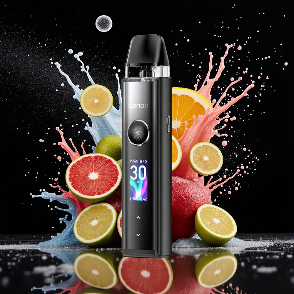GeekVape Wenax Q Pro Pod System Kit Svart Norge Engros med 30W, 0.96" Skjerm, 1200mAh