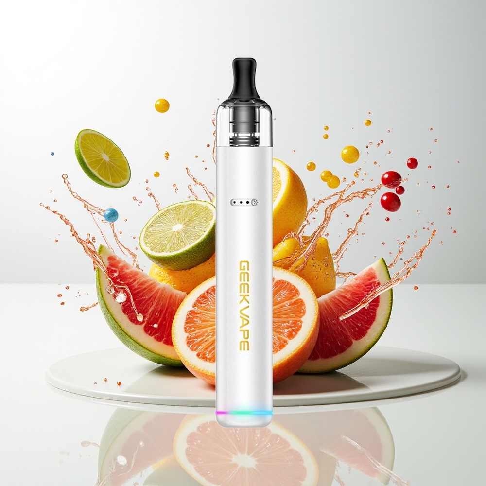 GeekVape WENAX S3 Stylus 3 2.0ml 1100mAh Type-C Norge Engros Perlehvit