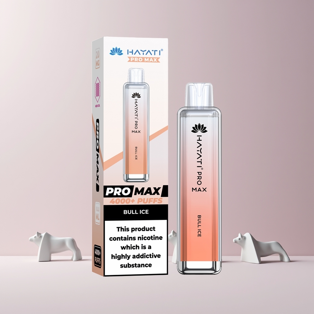 Hayati Pro Max 4000 Puffs Engangs Vape Bull Is Norge Engros 1400mAh 2ml TPD