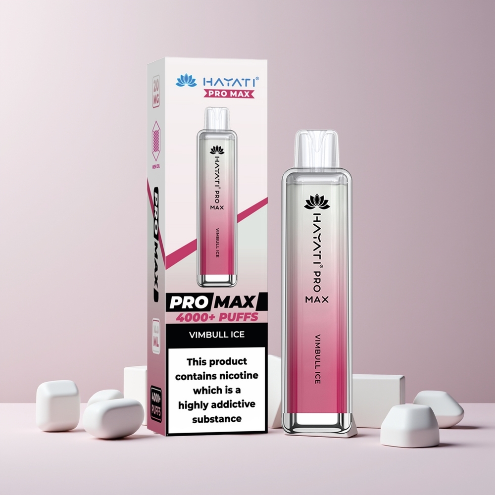 Hayati Pro Max 4000 Puffs Engangs Vape Norge Engros 1400mAh Iskrystall