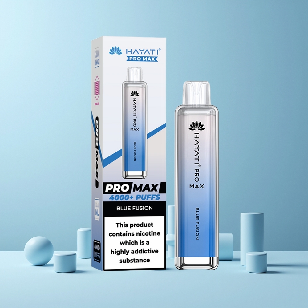 Hayati Pro Max 4000 Puffs Engangsdamp Blå Fusjon Norge Engros 1400mAh 2ml TPD