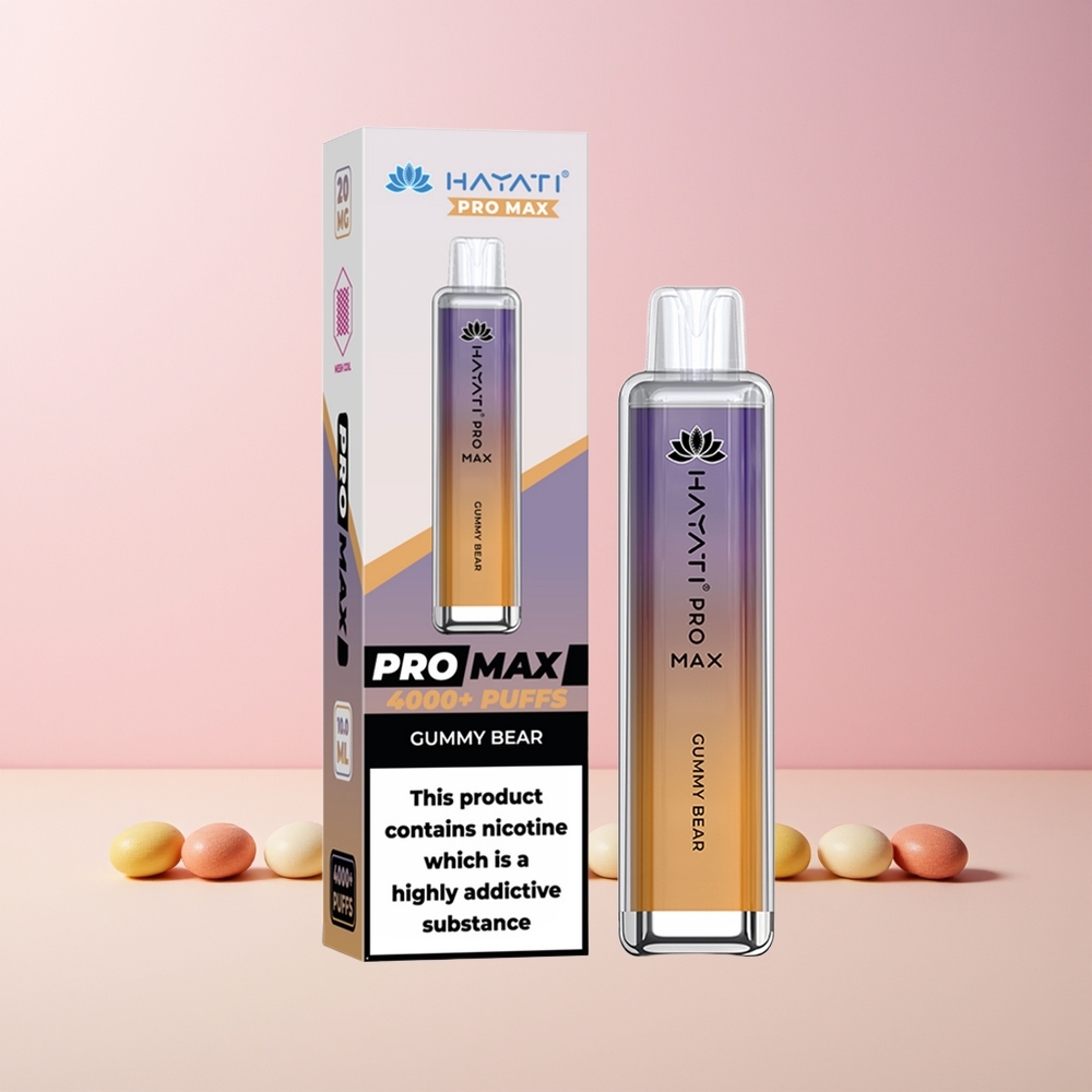 Hayati Pro Max 4000 Puffs Engangsvaper Gummibjørn Norge Engros 1400mAh 2ml TPD