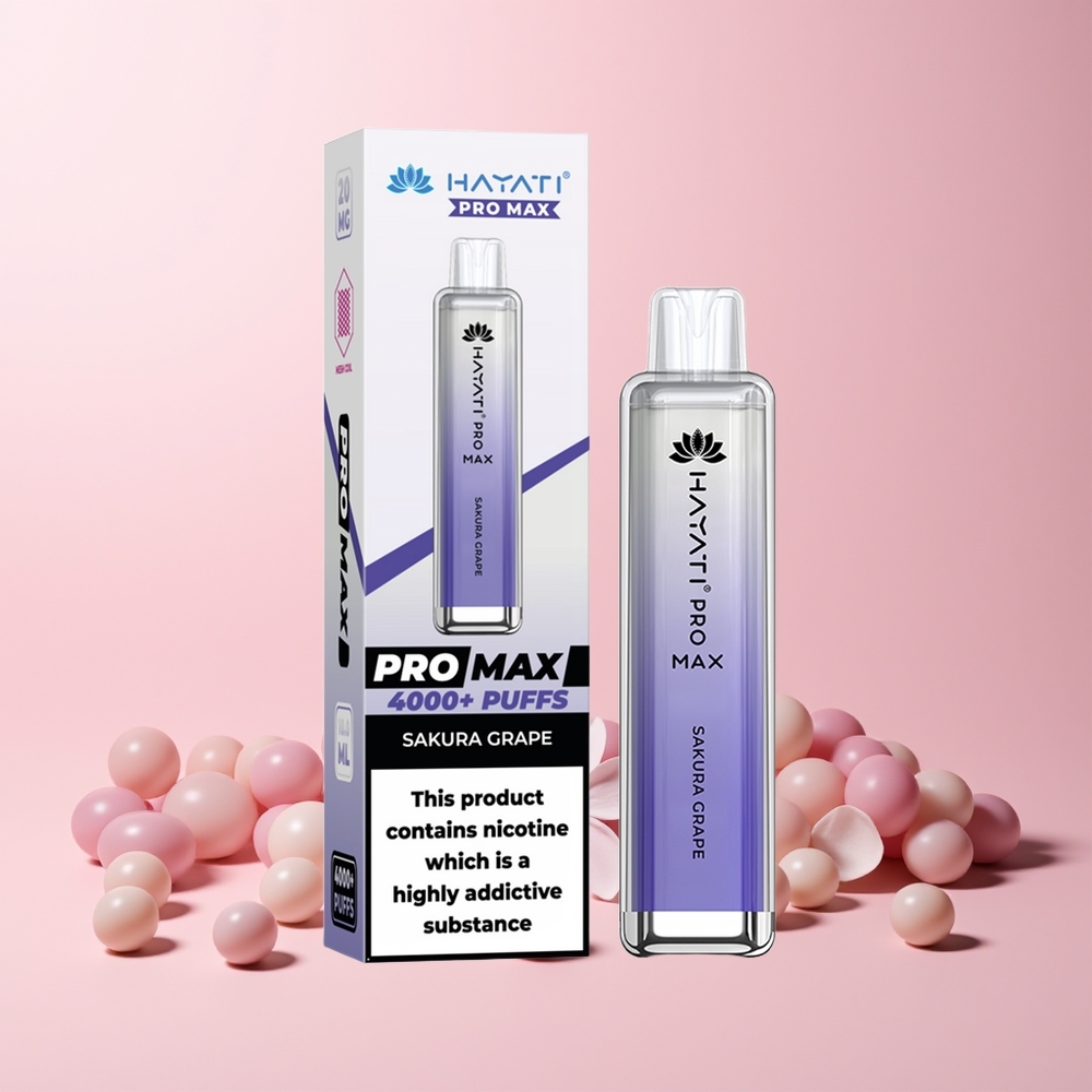 Hayati Pro Max 4000 Puffs Norge Engros TPD-2ml Sakura Drue 1400mAh