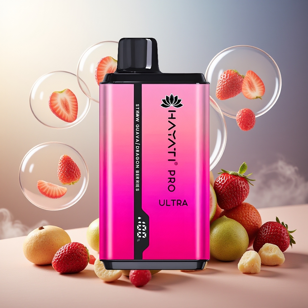 Hayati Pro Ultra 15000 Norge Engros 850mAh 24ml Jordbær Guava Dragebær