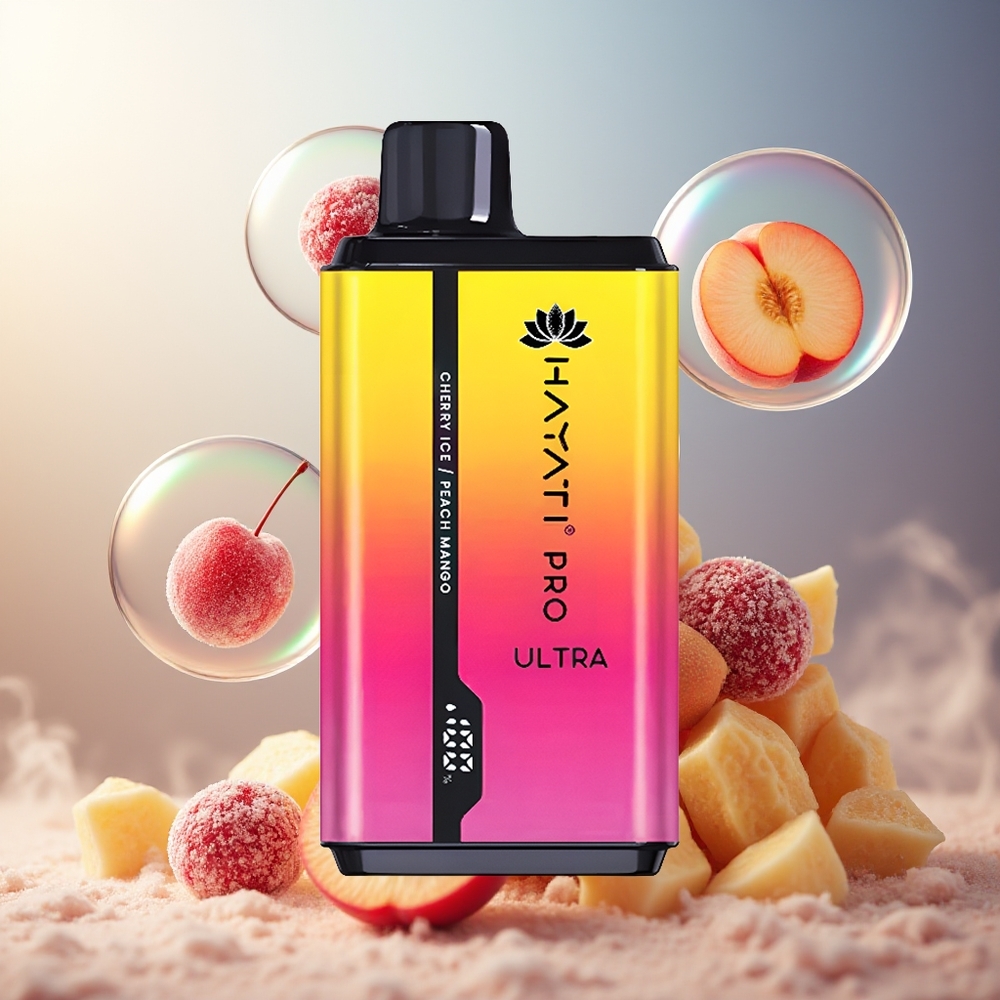 Hayati Pro Ultra 15000 Norge Engros 850mAh 2 12ml 2% Kirsebær Is Fersken Mango