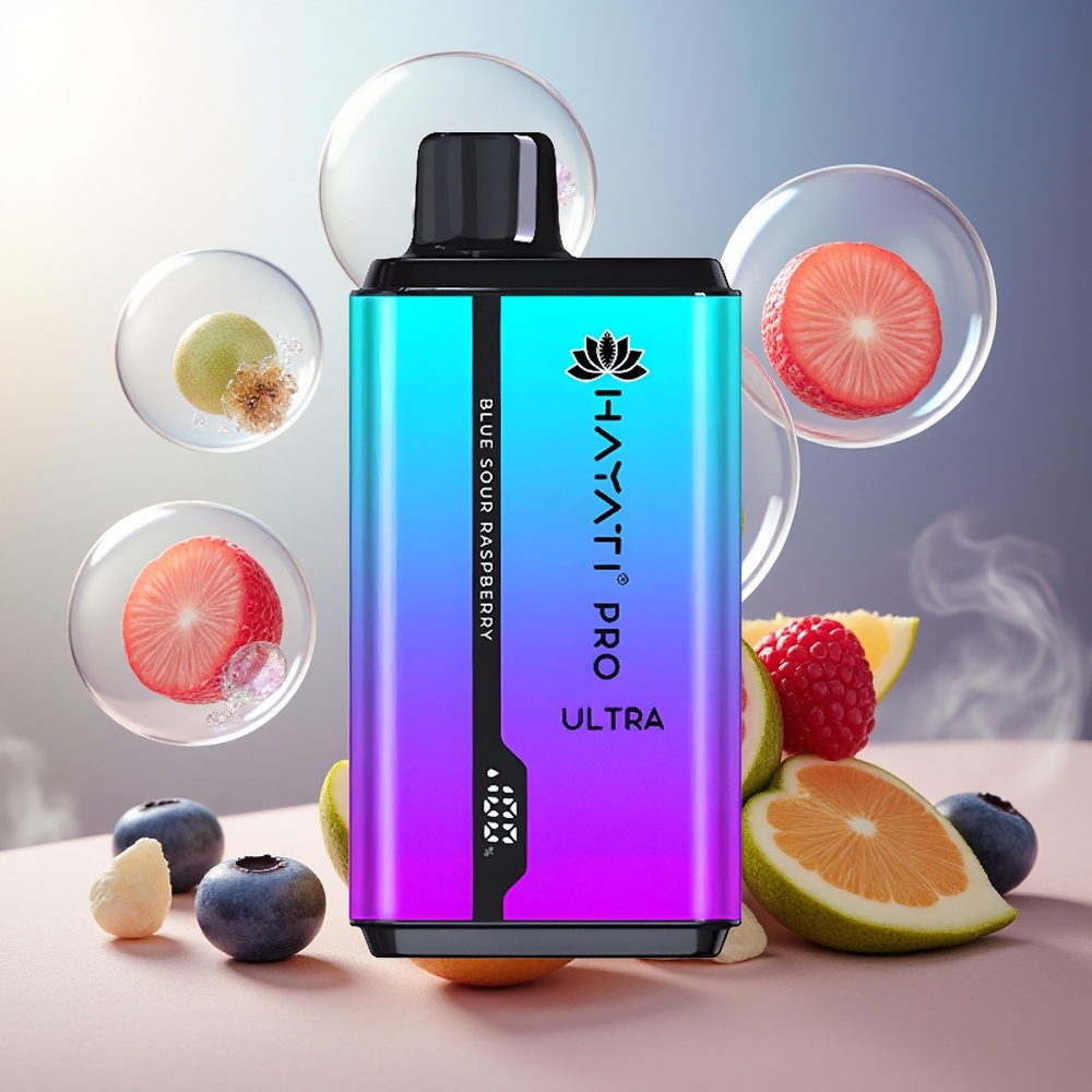 Hayati Pro Ultra 15000 Norge Engros Blåbær Jordbær Mentol Blåbær Bringebær Mentol 850mAh 2x12ml 2%