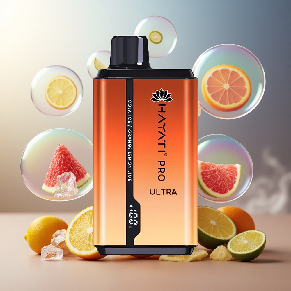 Hayati Pro Ultra 15000 Puffs Norge Engros 850mAh 2x12ml 2% Nikotin Cola Is Oransje Sitron & Lime