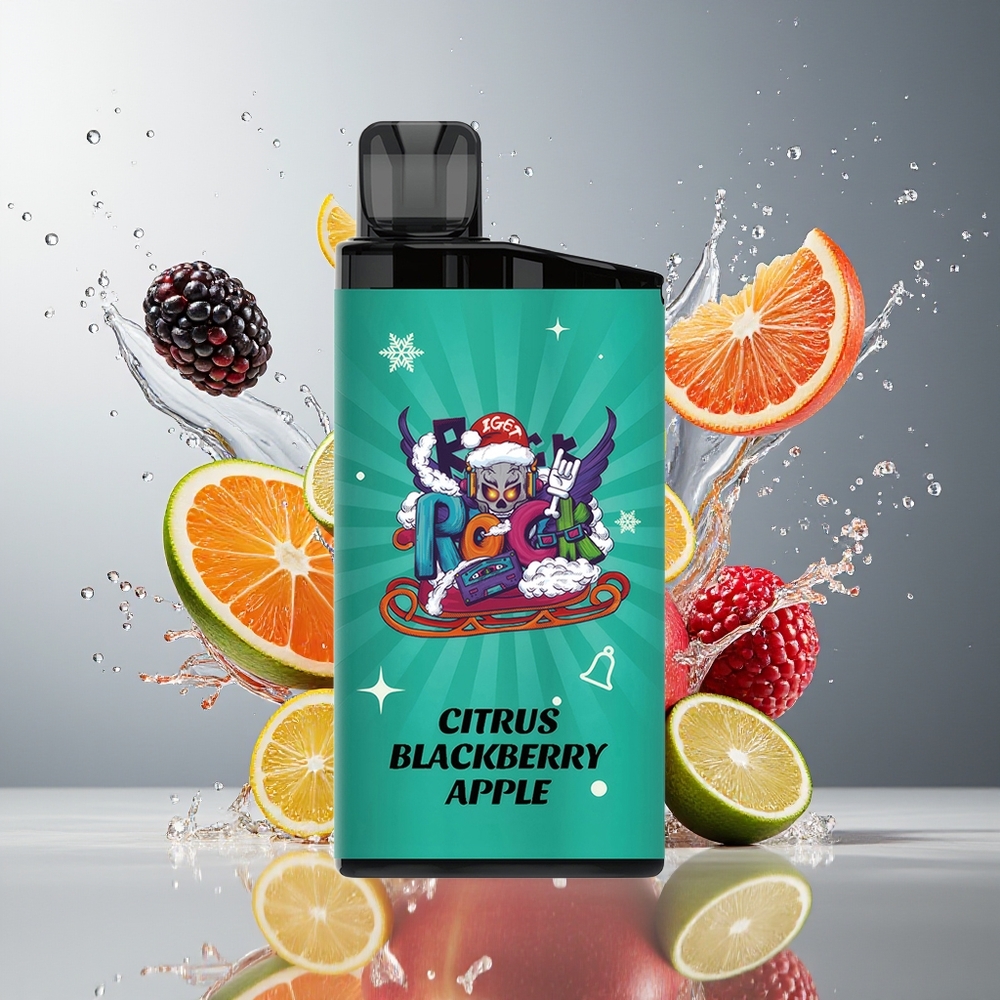 IGET Bar 3500 Puffs Engangs Vape Sitron Bjørnebær Eple Norge Engros 1400mAh PC+ALU