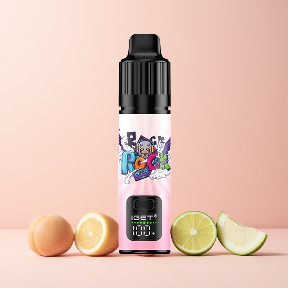 IGET BAR PLUS S3 POD 10000 Puffs Norge Engros 5% Nikotin 18 ml Fersken Lychee Lime Is