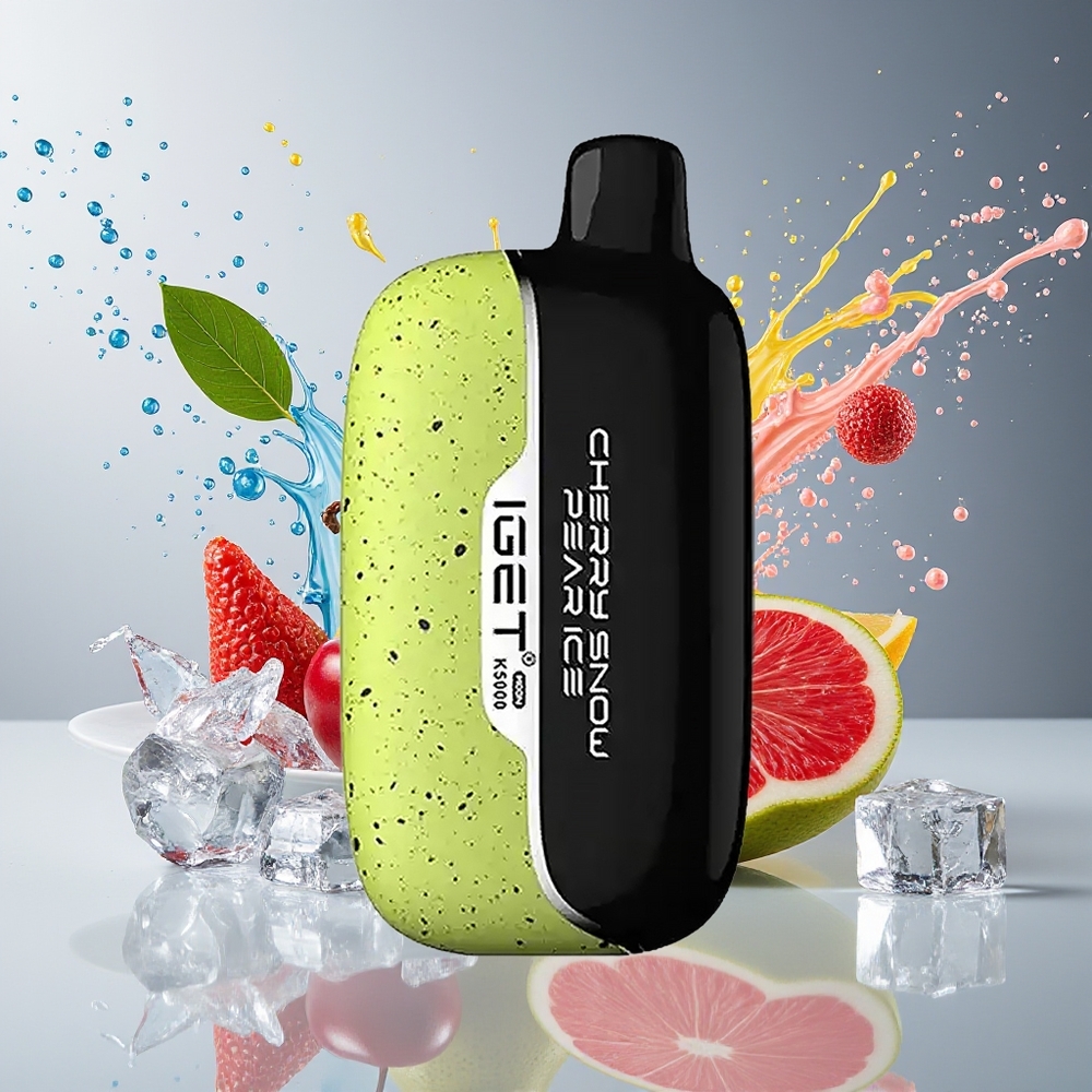 IGET Moon K5000 Norge Engros Kirsebær Snø Pære Is 81.5g 5000 Puffs PC 1.35 Ohm