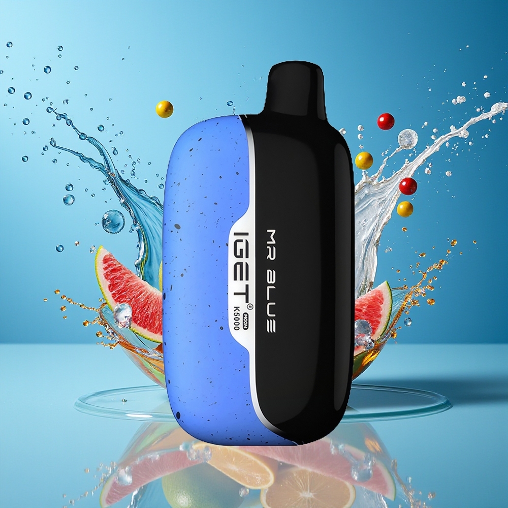 IGET Moon K5000 Puffs 81.5g PC 1.35Ohm Norge Engros Herr Blå