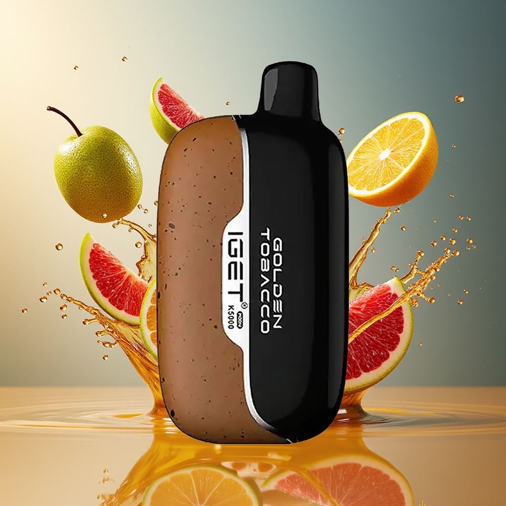 IGET Moon K5000 Puffs Engangs Vape Gull Tobakk Norge Engros 81.5g 1.35 Ohm Mesh