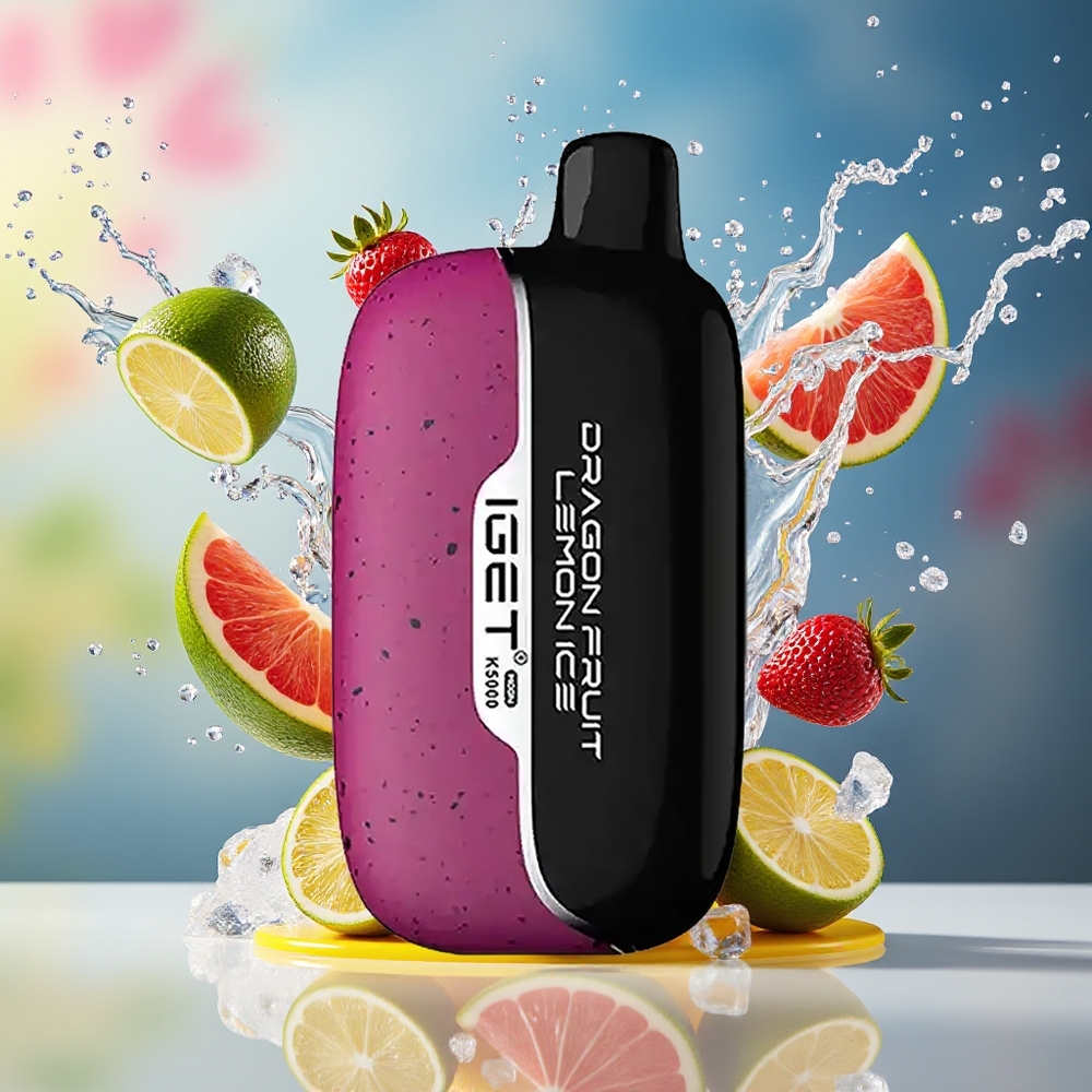 IGET Moon K5000 Puffs Engangsvaper Dragefrukt Sitron Is Norge Engros 81.5g 1.35 Ohm