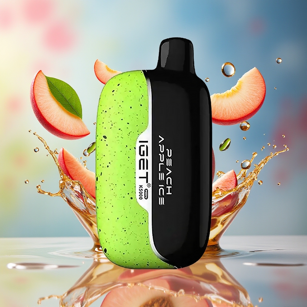 IGET Moon K5000 Puffs Norge Engros PC 1,35 Ohm Mesh Fersken Eple