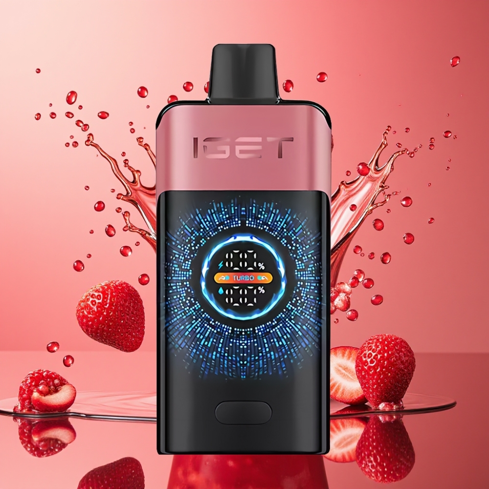 IGET ONE 12000 Puffs Norge Engros Stor Buefarget Skjerm Jordbær Granateis 2700 mAh
