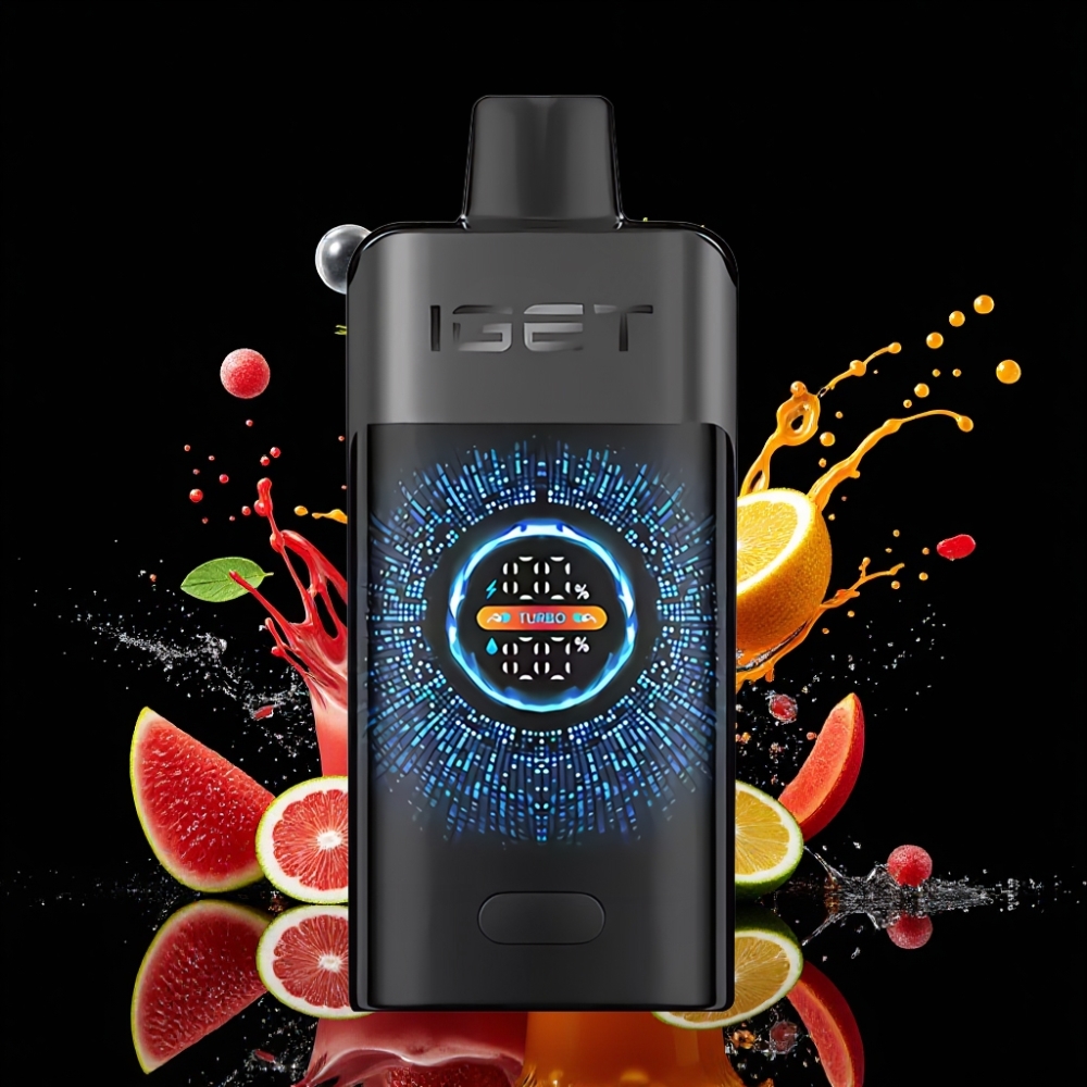 IGET ONE 12000 Puffs Norge Engros Svart Skog 2700mAh Stor Skjerm 0.6ohm Dual Mesh