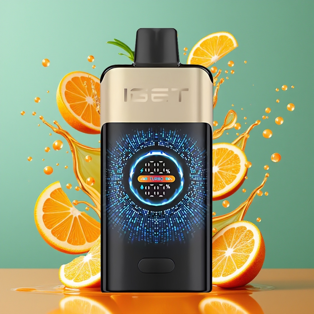 IGET ONE 12000 Puffs Norge Engros Tropisk Oransje Monster 2700 mAh Stor Buefarget Skjerm