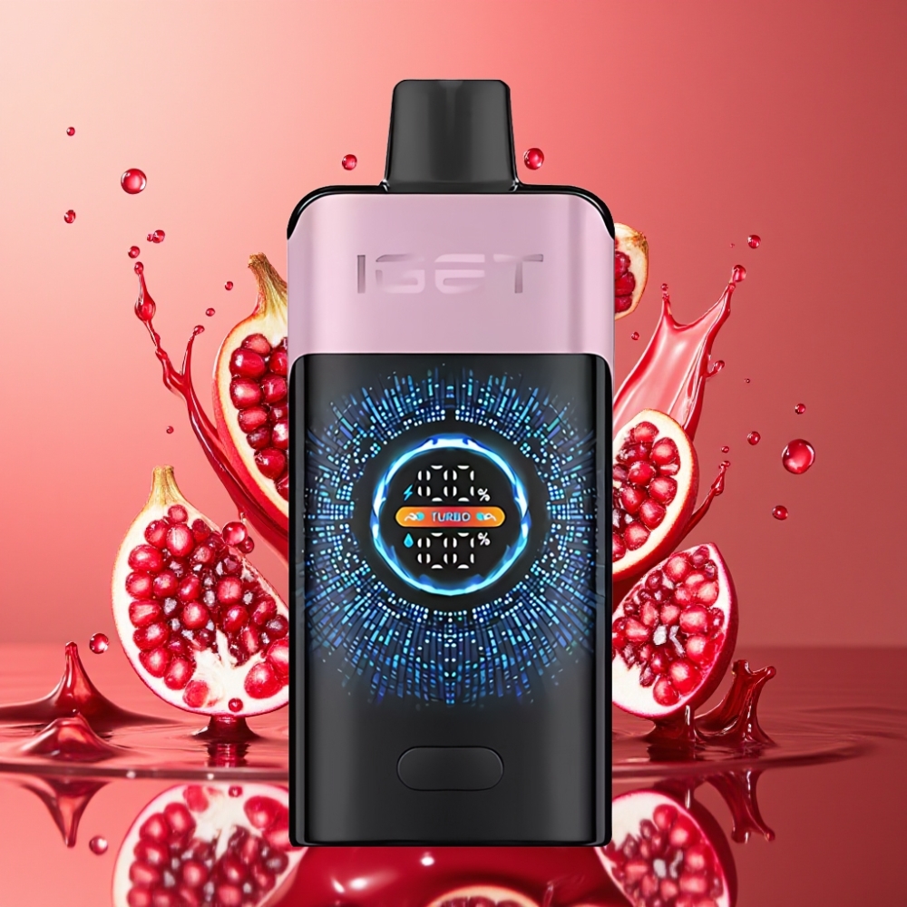 IGET ONE 12000 Puffs Turbo 9000 Puffs 2700mAh Norge Engros Kirsebær Granateple