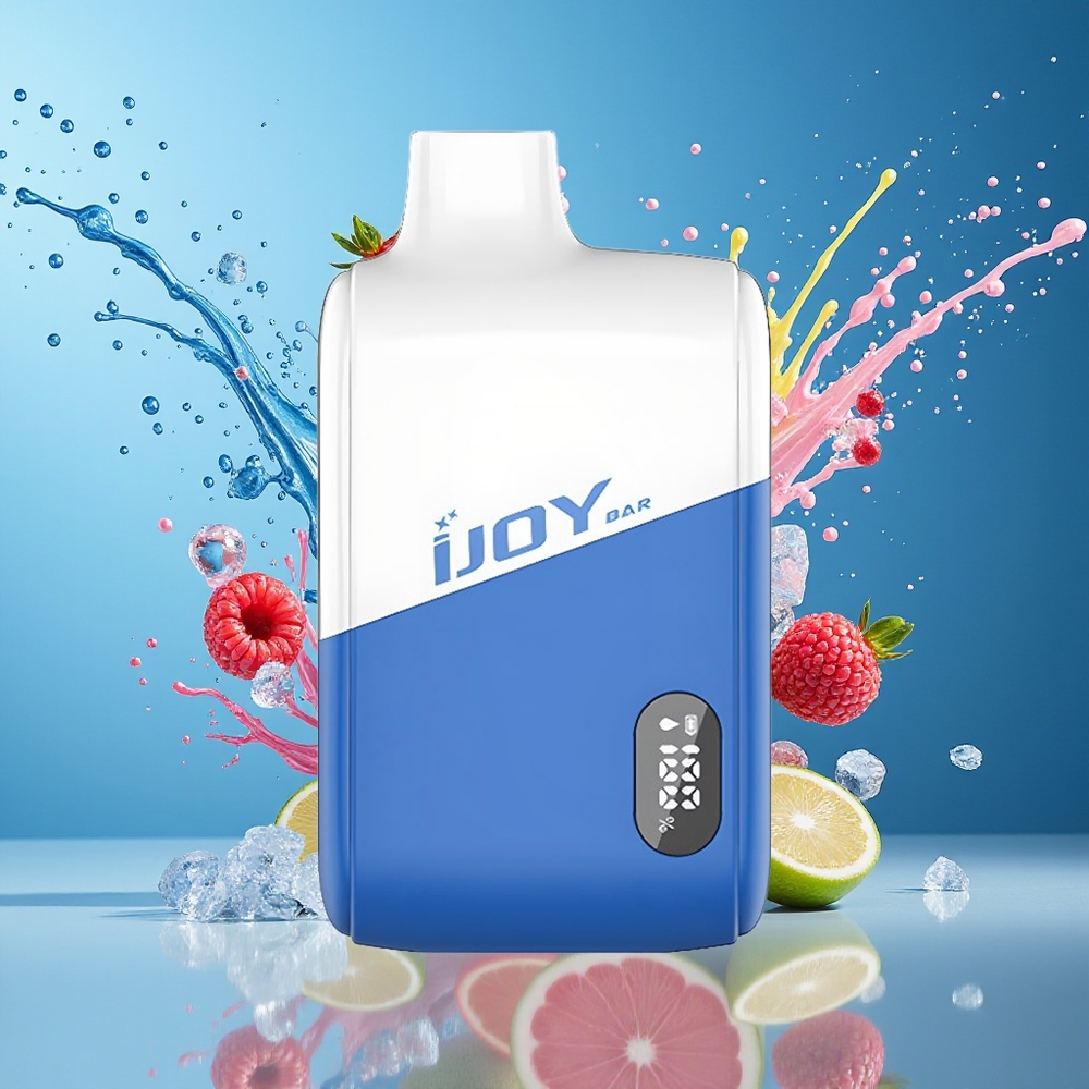 IJOY Bar IC8000 8000 Puffs Blå Bringebær Is Norge Engros