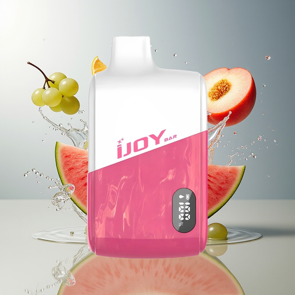 IJOY Bar IC8000 8000 Puffs Norge Engros PC/PCTG 18ml 5% Nikotin Melon Fersken Drue