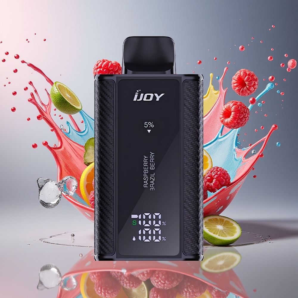 IJOY Captain 10000 Puffs Norge Engros 18ml Bringebær Brasilbær 650mAh Type-C