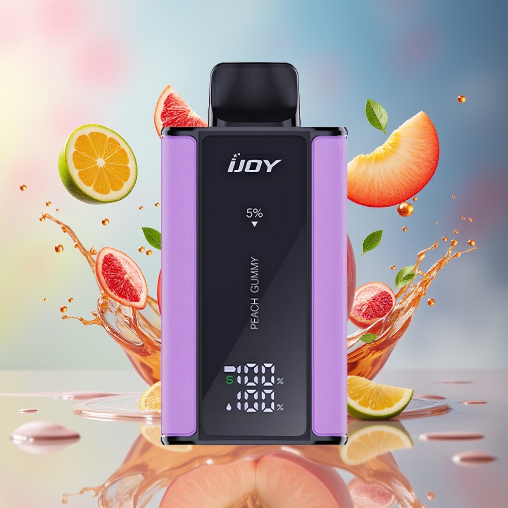 IJOY Captain 10000 Puffs Norge Engros Justerbar Effekt 18ml Fersken Gummy