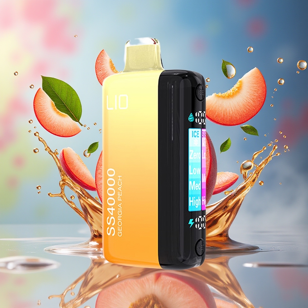 IJOY LIO SS40000 Engros Norge 40000 Puff 22ML 1100mAh Type-C Justert Luftstrøm Georgia Fersken