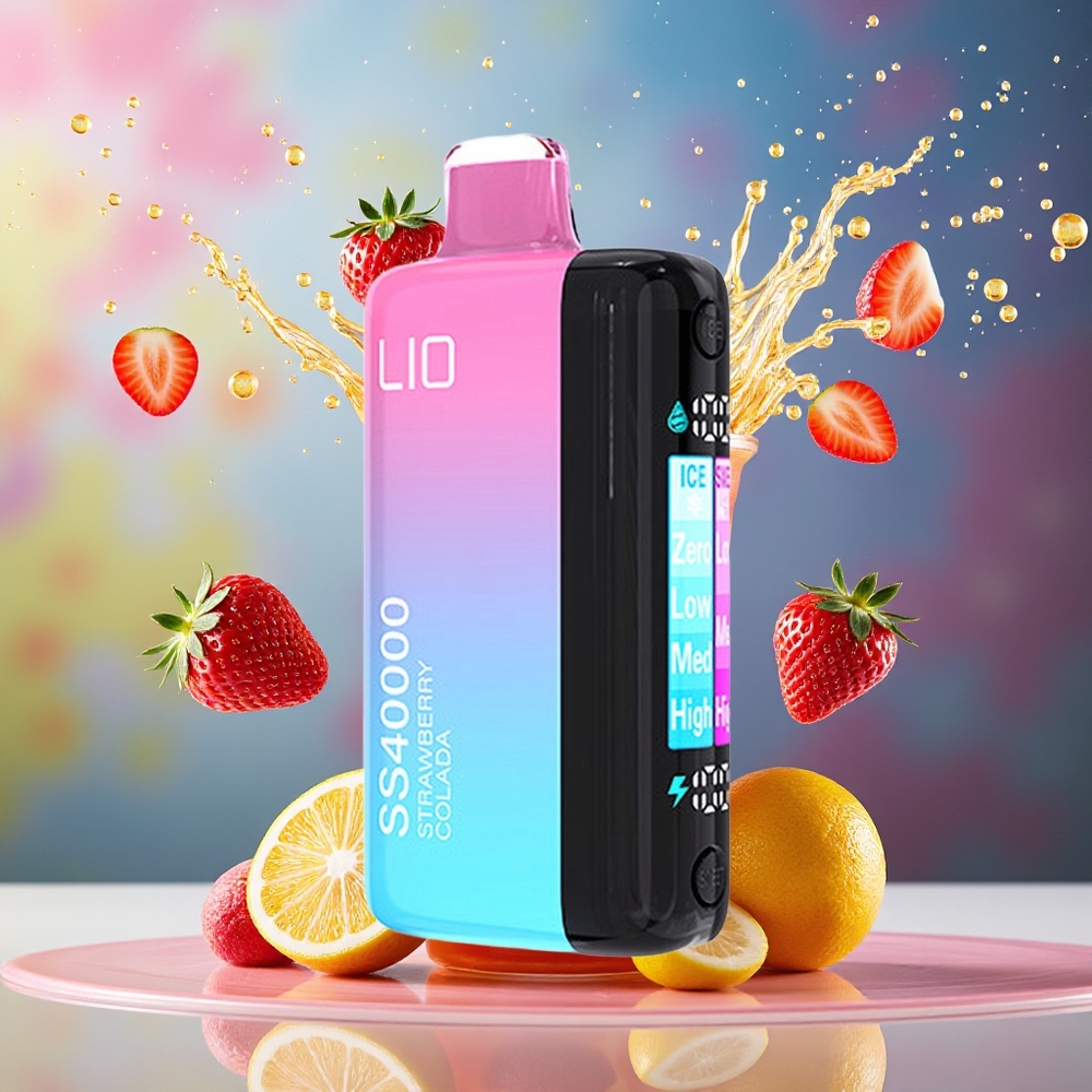 IJOY LIO SS40000 Norge Engros 40000 Puffs 22ML Jordbær Colada Justerbar Luftstrøm TYPE-C