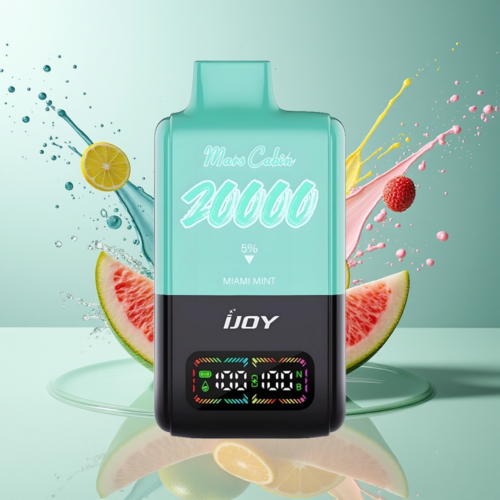 IJOY Mars Cabin 20000 Puffs 20ML 50mg 0.5 Ohm Dual Mesh Norge Engros Miami Mynte