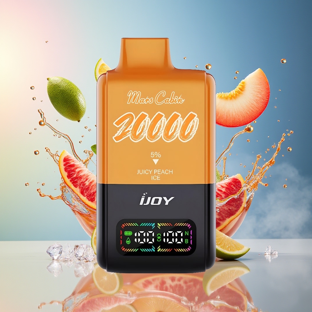 IJOY Mars Cabin 20000 Puffs Norge Engros Oppladbar Juicy Peach Is Engangsdamper 20ML 50mg