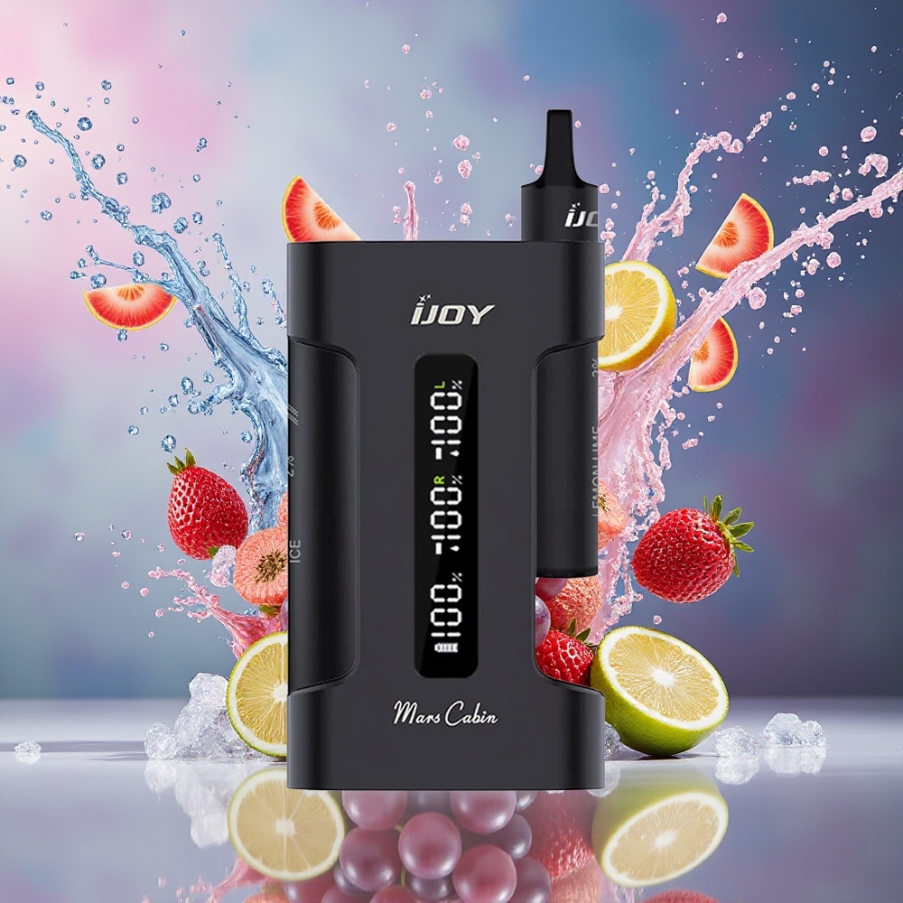 IJOY Mars Cabin 6000 Puffs Engros Norge 2x5ML 1000mAh Ladecase Svart