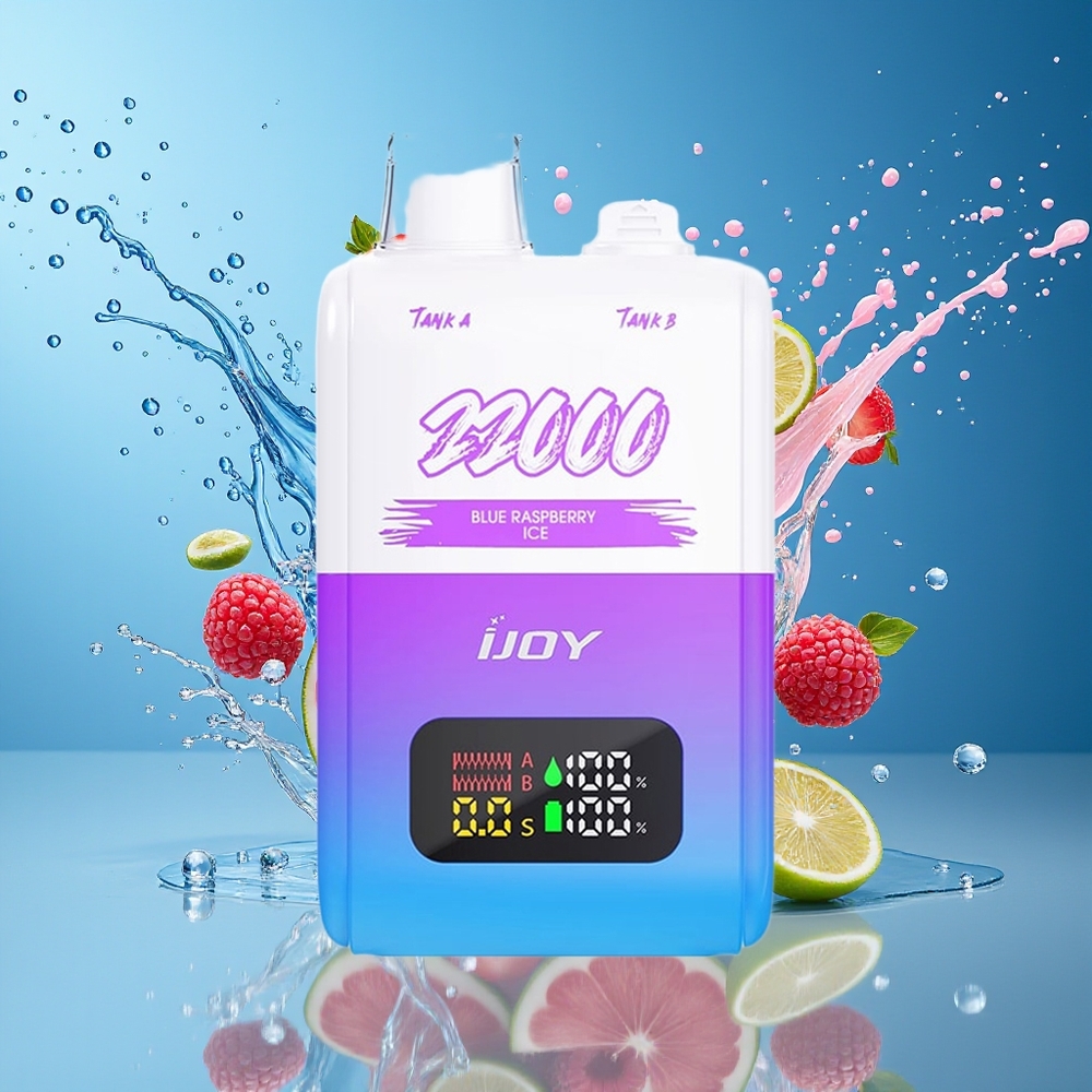 IJOY SD 22000 Norge Engros Blå Bringebær Is 650mAh Type-C 15MLx2 50mg