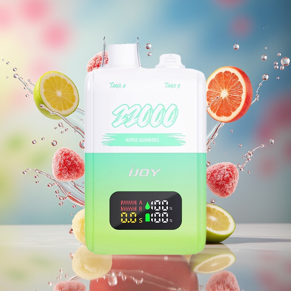 IJOY SD 22000 Puffs Engangs Vape Eple Gelé Norge Engros 15ML 650mAh Type-C