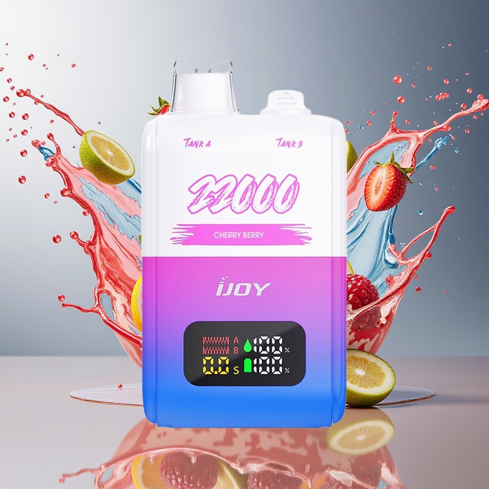 IJOY SD 22000 Puffs Norge Engros 15ML+15ML 50mg Kirsebær