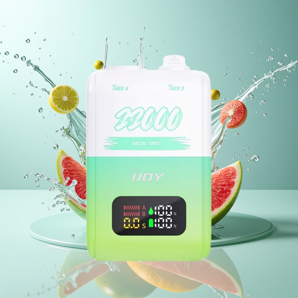 IJOY SD 22000 Puffs Norge Engros Arktisk Mynte 15ML+15ML Type-C Lading 650mAh