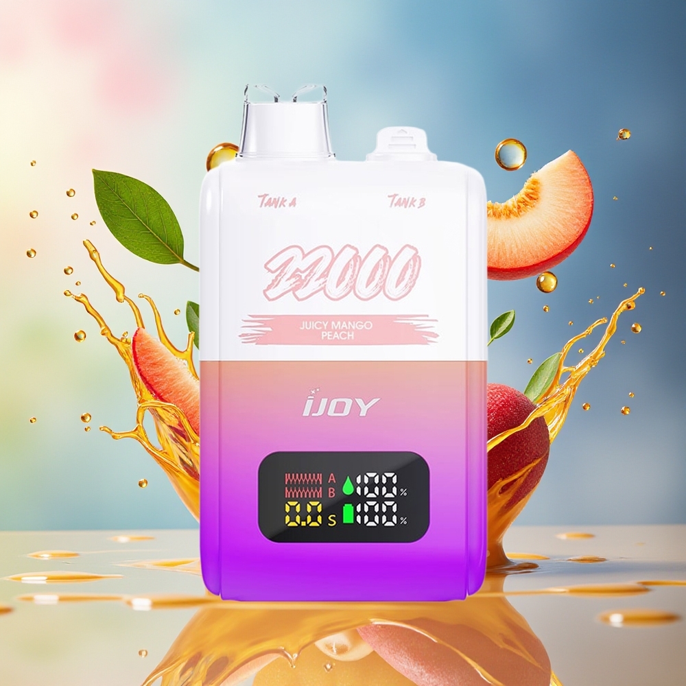 IJOY SD 22000 Puffs Norge Engros Saftig Mango Fersken 15ML+15ML Type-C Lading
