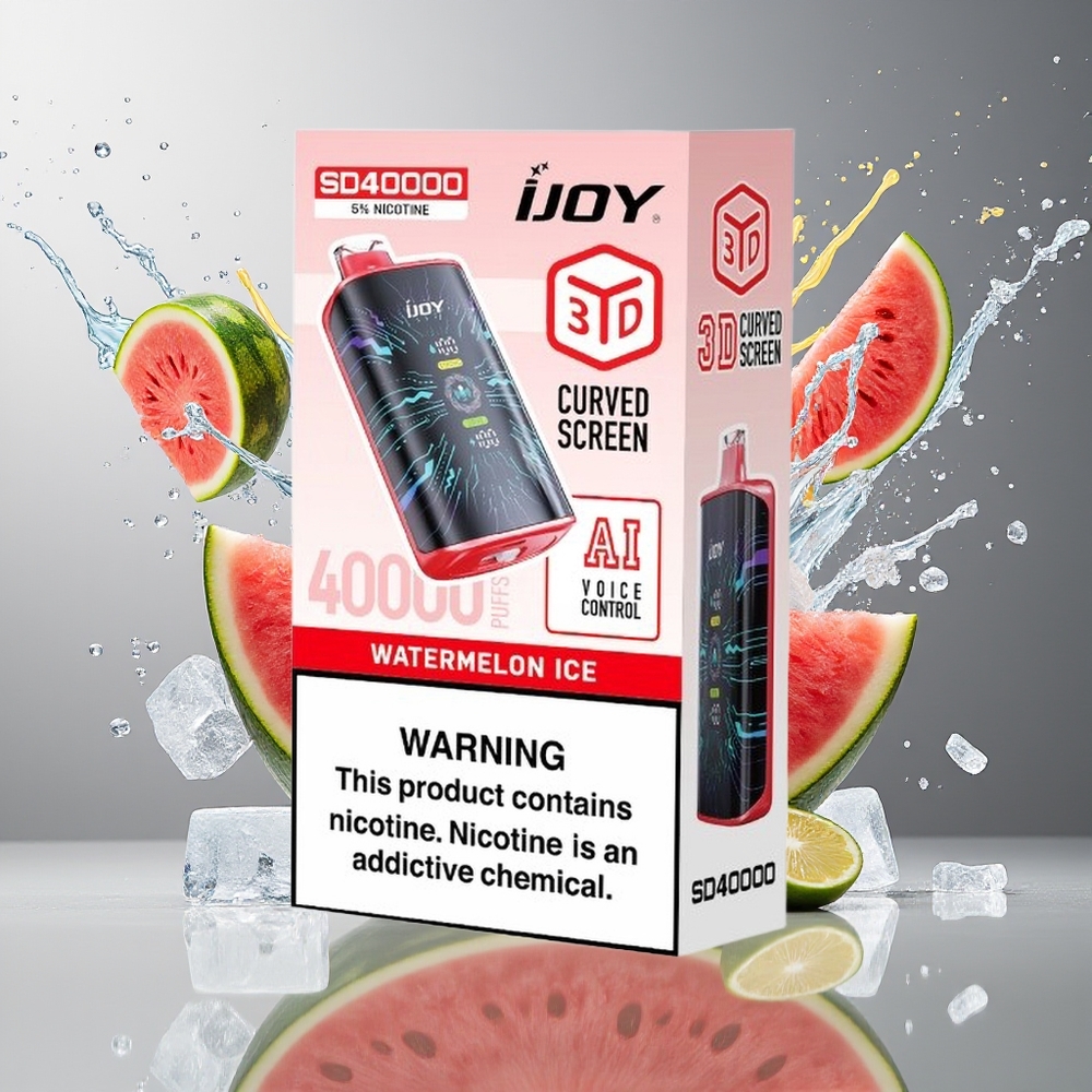 IJOY SD 40000 Puffs Engangs Vape Vannmelon Is Norge Engros 20ML 750mAh 5%