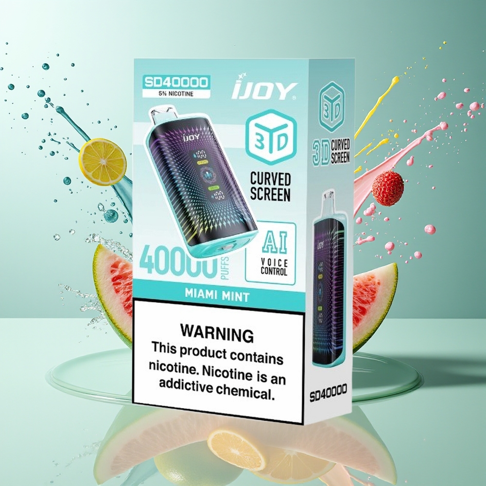 IJOY SD 40000 Puffs Engangsdamp Miami Mynte Norge Engros 20ML 5% 750mAh Type-C