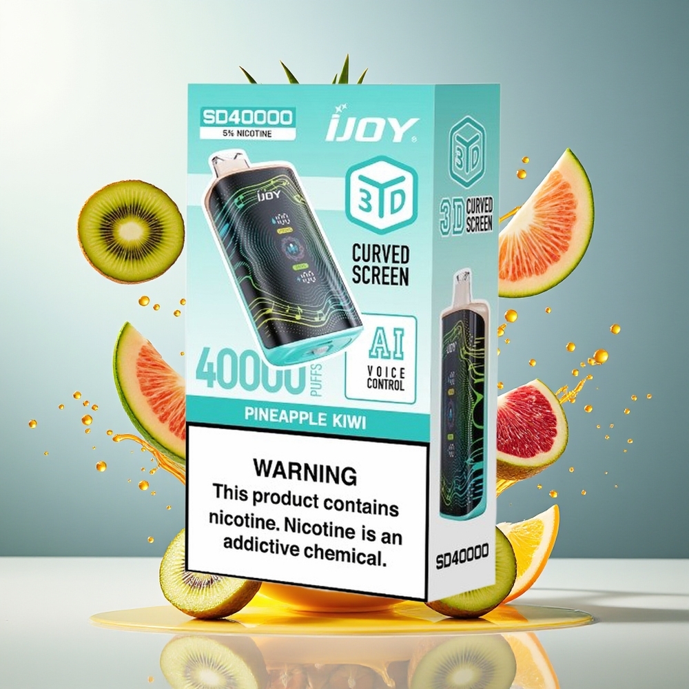 IJOY SD 40000 Puffs Norge Engros Justerbar Effekt og Luftstrøm Ananas Kiwi 20ML 5%