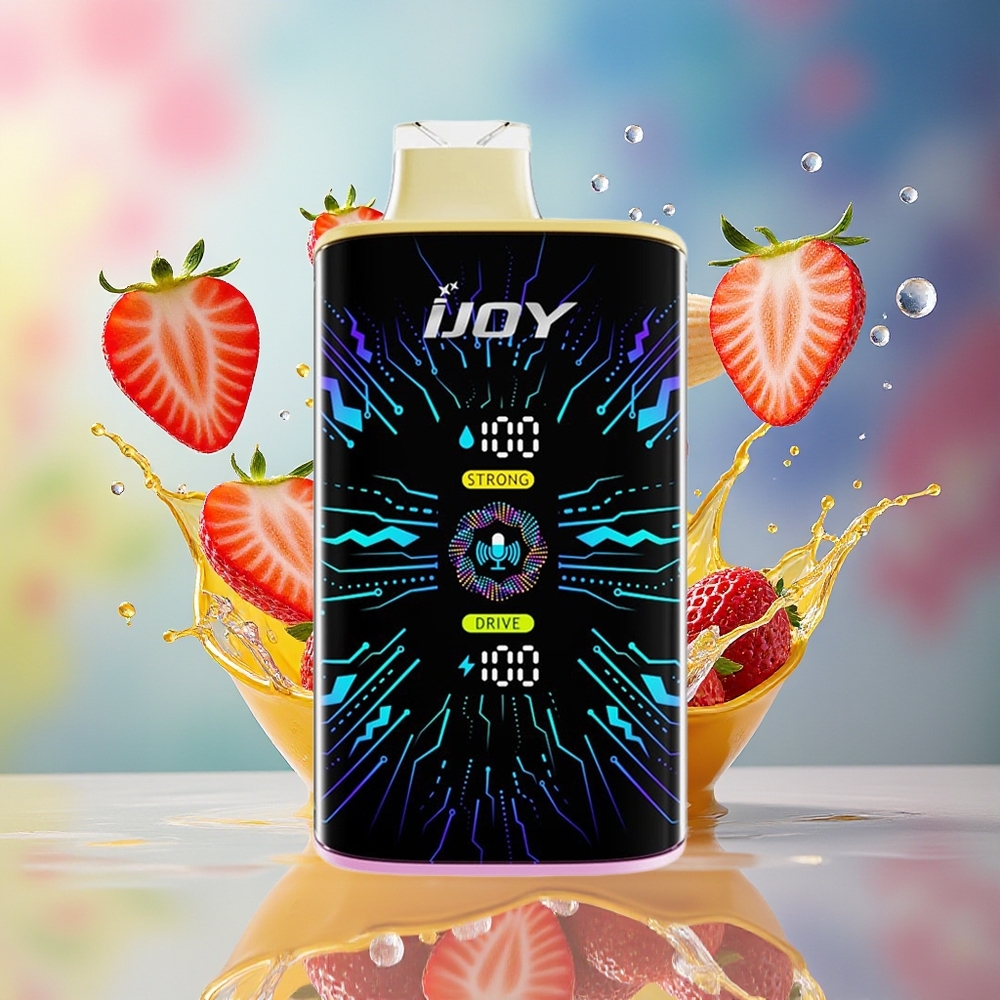 IJOY SD 40000 Puffs Norge Engros Justerbar Luftstrøm 0.4 Ohm Dual Mesh Jordbær Banan