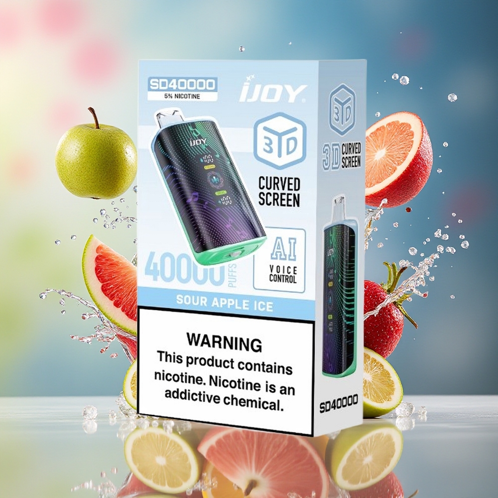IJOY SD 40000 Puffs Norge Engros Justerbar Luftstrøm 20ML 5% Nikotin Sur Eple Is