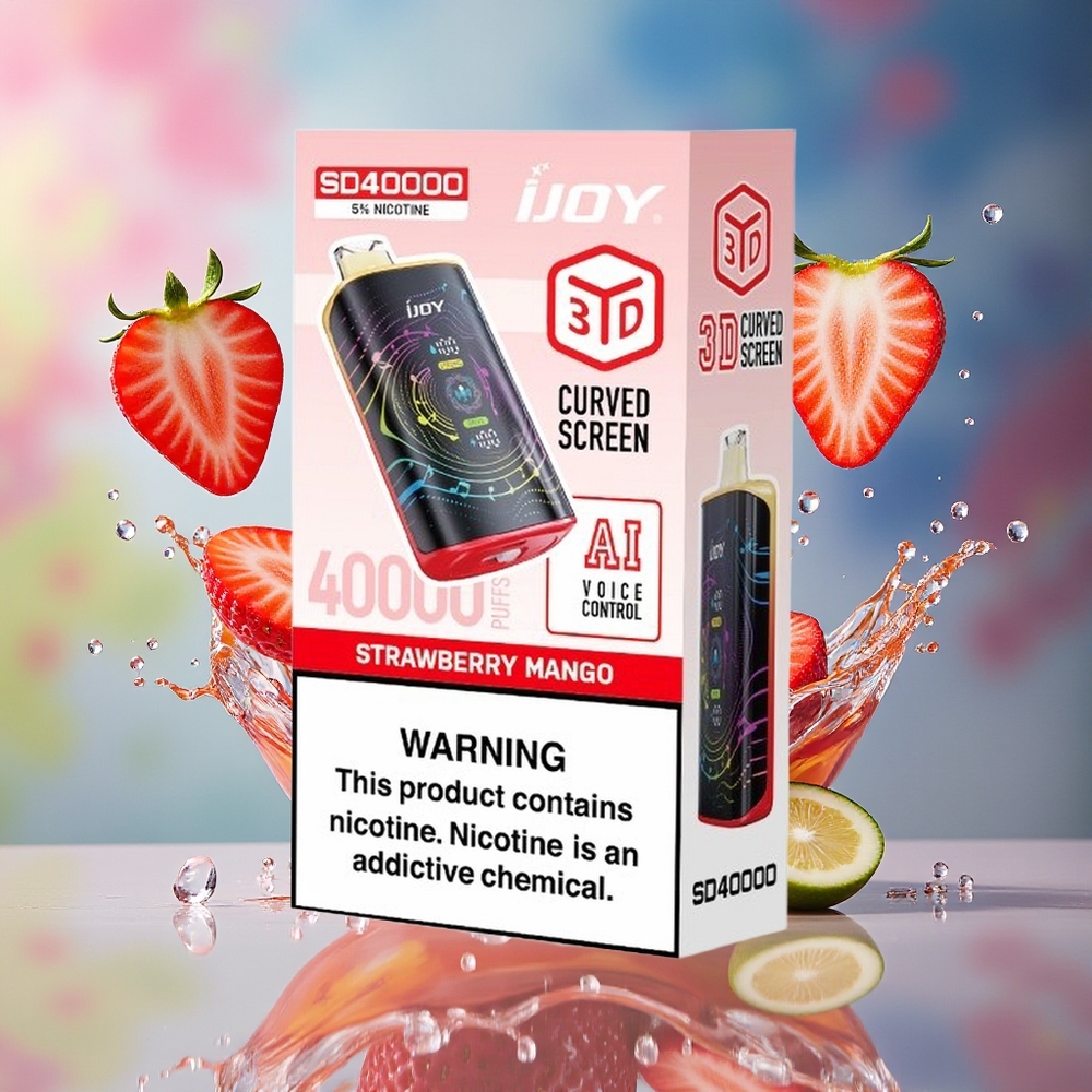 IJOY SD 40000 Puffs Norge Engros Justerbar Luftstrøm 20ML Jordbær Mango 5% Nikotin