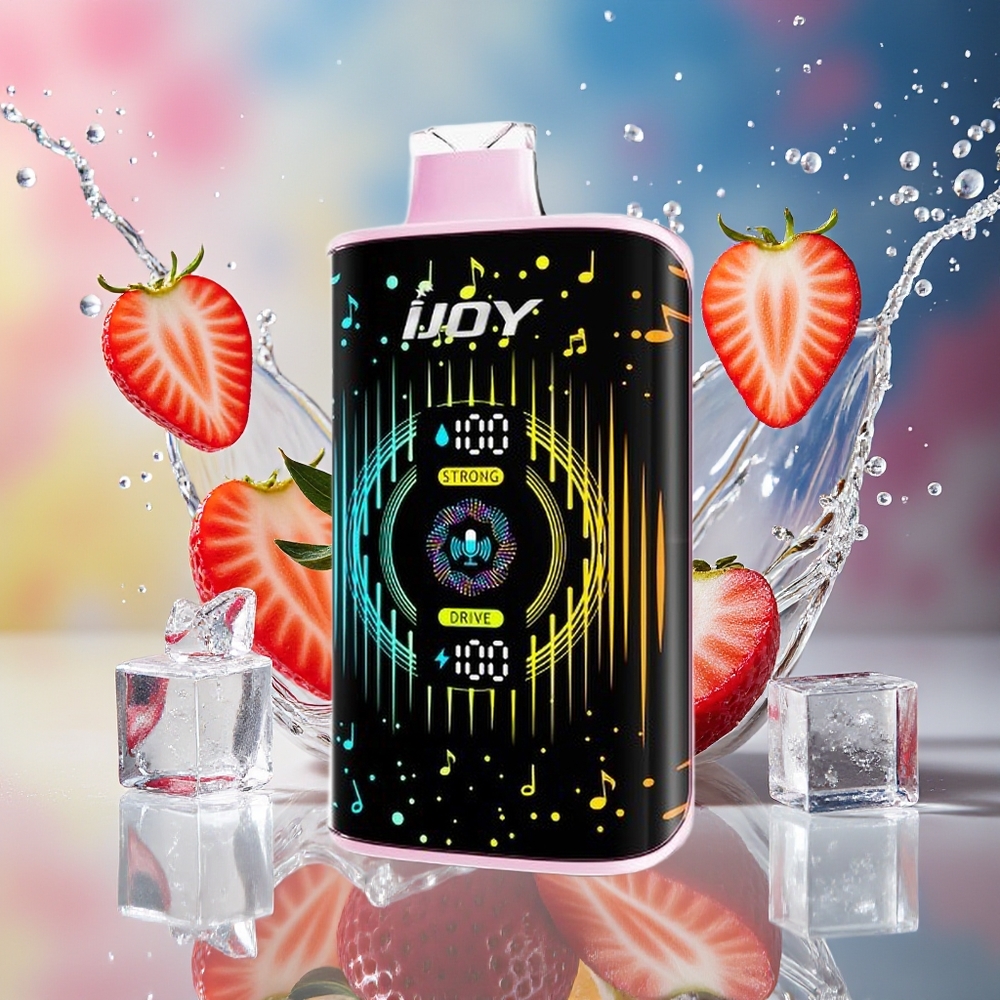 IJOY SD 40000 Puffs Norge Engros Justerbar Luftstrøm Type-C 0.4 Ohm Dual Mesh Jordbæris