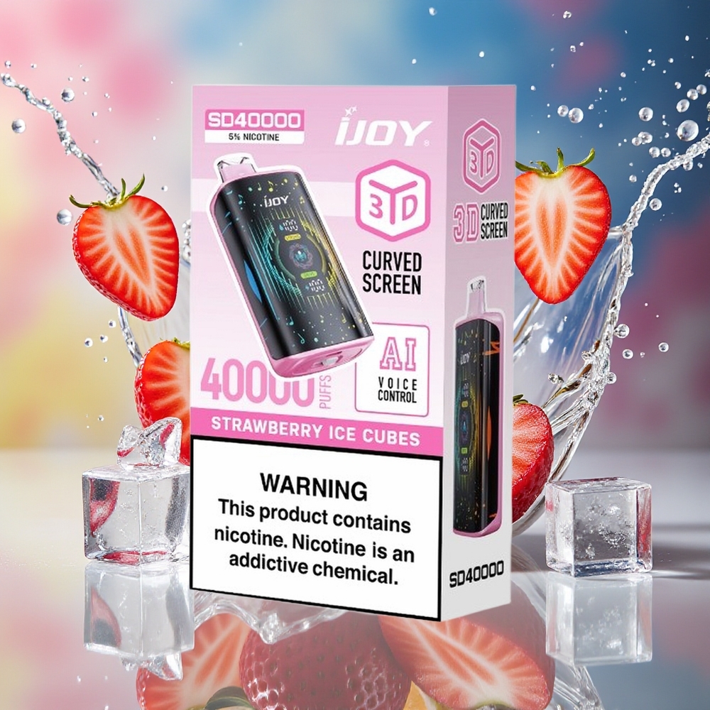 IJOY SD 40000 Puffs Norge Engros Justerbar Luftstrøm Type-C 0.4 Ohm Dual Mesh Jordbæris