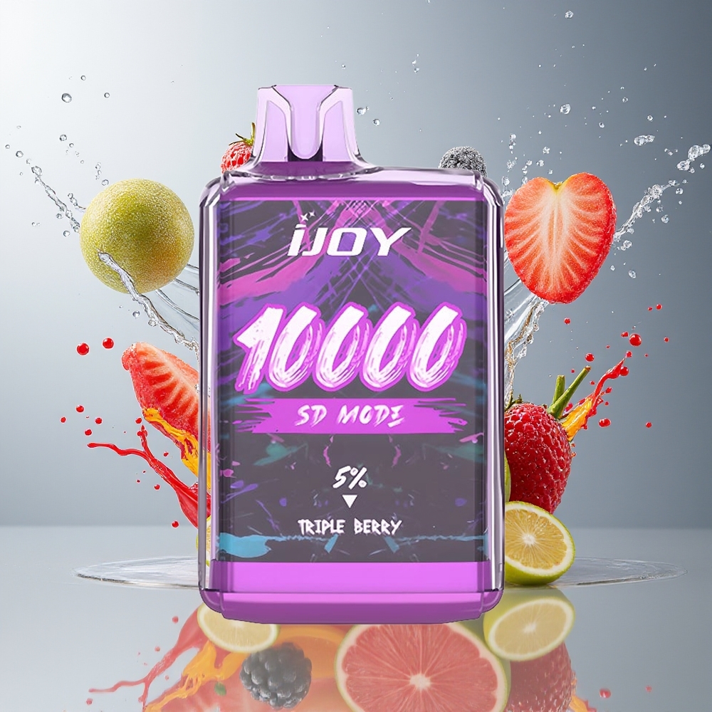 IJOY SD10000 Engangs Vape 3 Munner 10000 Puff 20ml Norge Engros Triple Bær