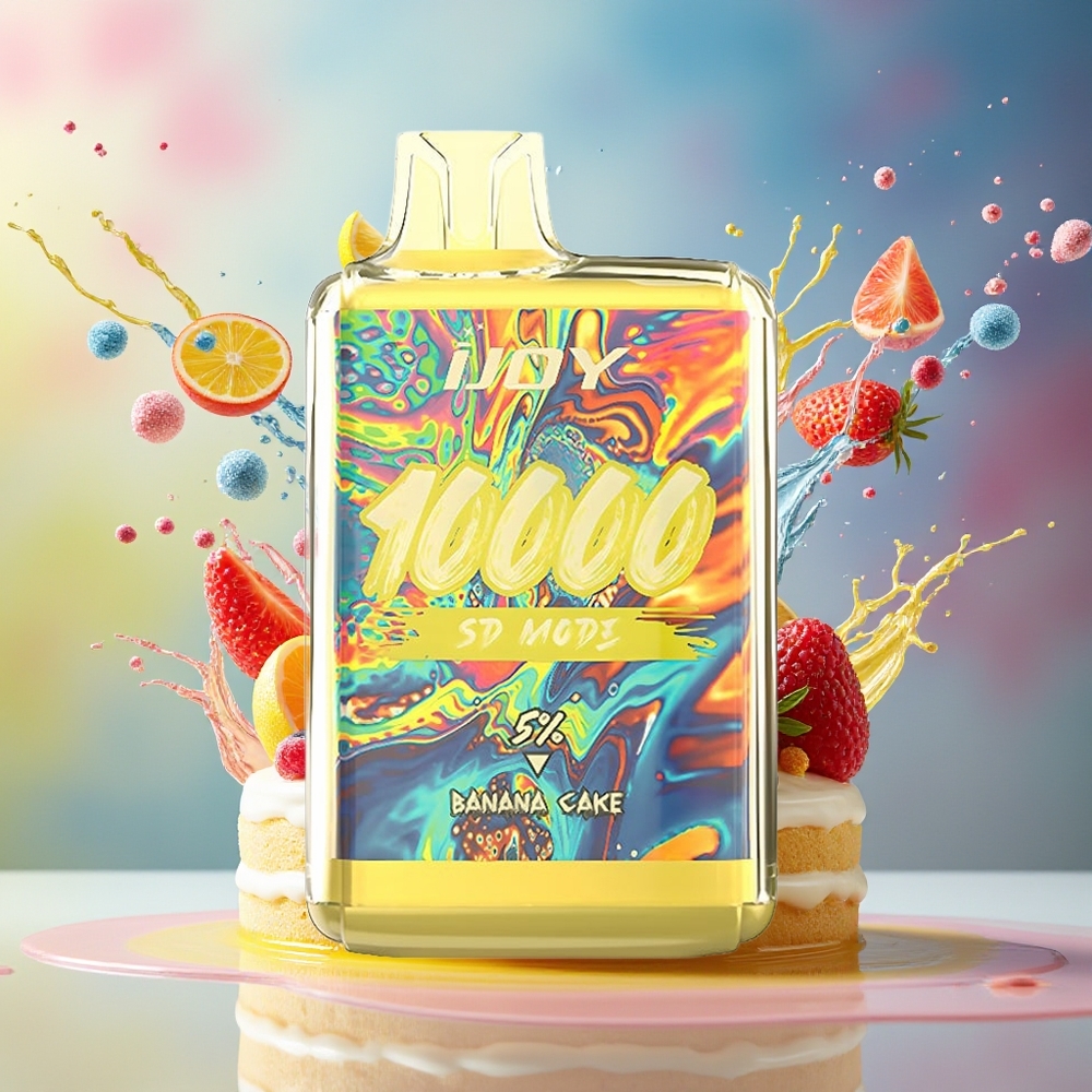 IJOY SD10000 Engangs Vape Banan Kake Norge Engros 20ml 5% Nikotin 10000 Puff
