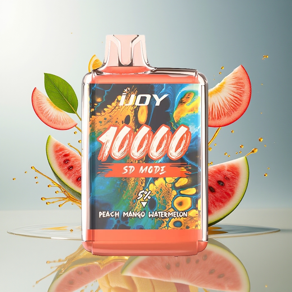 IJOY SD10000 Norge Engros 20ml 5% Nikotin Fersken Mango Vannmelon Justerbar Effekt Type-C