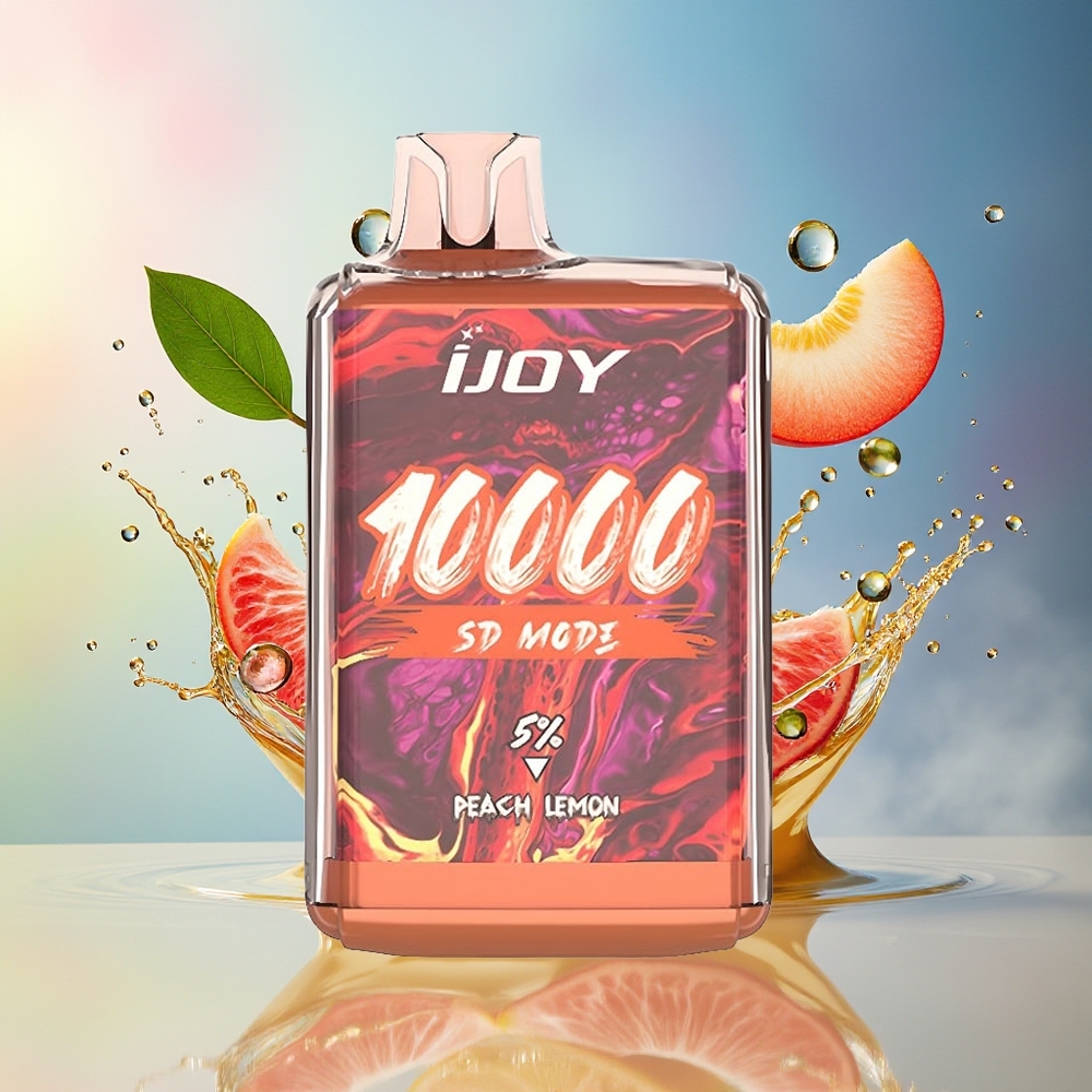 IJOY SD10000 Norge Engros 20ml 5% Nikotin Fersken Sitron Engangsdamp