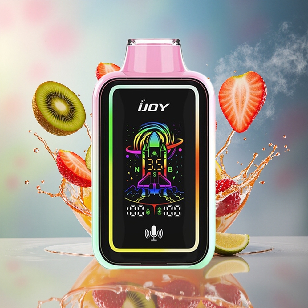 IJOY URANUS 25000 Puffs Justerbar Luftstrøm 20ML Jordbær Kiwi Norge Engros