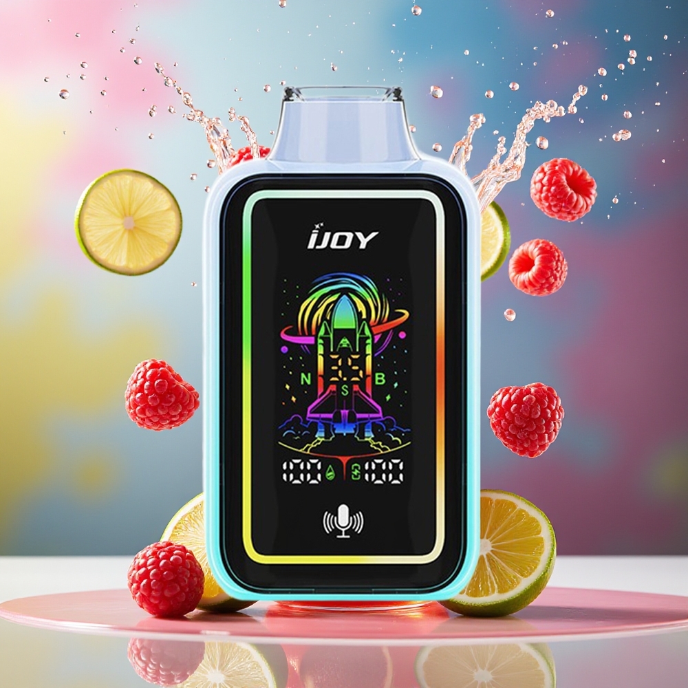 IJOY URANUS 25000 Puffs Justerbar Luftstrøm 850mAh Type-C Bringebær Limeade Norge Engros
